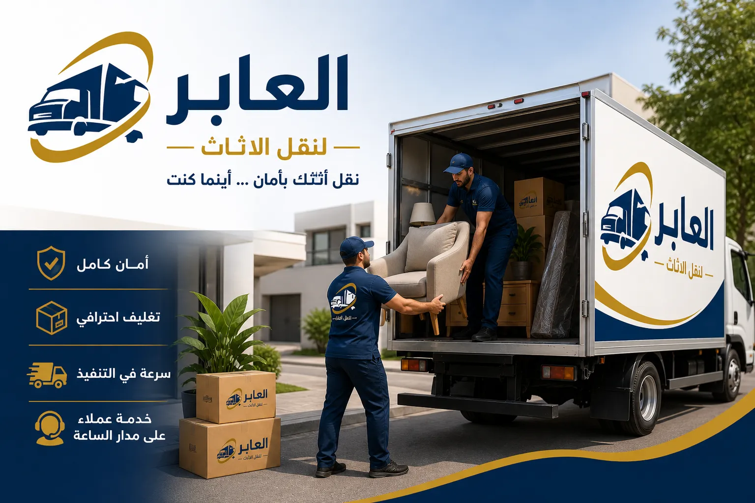 شركة العابر – خدمة نقل عفش متكاملة بجازان